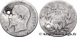 50 centimes Napoléon III, tête nue 1863 Strasbourg F.187/17