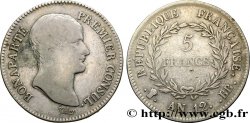 5 francs Bonaparte Premier Consul 1804 Strasbourg F.301/12