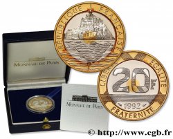 Belle Épreuve Or/Argent 20 francs - Mont Saint-Michel   1992 Pessac F5.1400 2 FDC68 