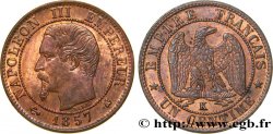 Un centime Napoléon III, tête nue 1857 Bordeaux F.102/36 SUP59 