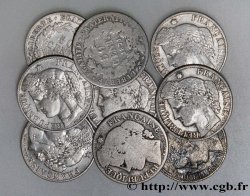 Lot de neuf pièces de 50 centimes Cérès, IIIe République n.d. n.l. F.189/-