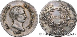 Quart (de franc) Napoléon Empereur, Calendrier révolutionnaire 1804 Nantes F.158/7 TTB52 