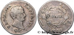 Quart (de franc) Napoléon Empereur, Calendrier révolutionnaire 1805 Bordeaux F.158/18 TB22 