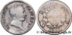 Quart (de franc) Napoléon Ier tête laurée, République française 1808 Limoges F.161/3 B13 
