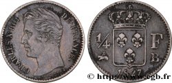 1/4 franc Charles X 1827 Rouen F.164/11