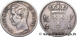1/4 franc Charles X 1828 Paris F.164/18 TB35 