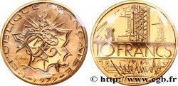 Piéfort Cu-Ni-Al de 10 francs Mathieu, tranche B 1979 Pessac F.365/7P