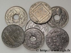 Lot de 7 pièces de 25 centimes - - F.168/-