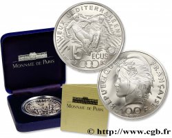 Belle Épreuve 15 écus / 100 francs - Football 1993 Paris F5.2003 1 MS70 