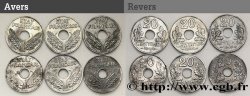 Lot de six pièces de 20 centimes État français n.d. n.l. F.153/-