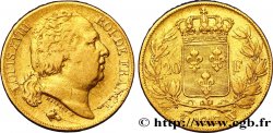 20 francs or Louis XVIII, tête nue 1817 Lille F.519/9 TTB42 