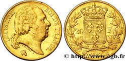 20 francs or Louis XVIII, tête nue 1818 Paris F.519/10 TTB45 