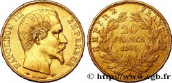 20 francs or Napoléon III, tête nue 1855 Paris F.531/4 TTB45 