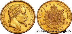 20 francs or Napoléon III, tête laurée 1863 Strasbourg F.532/7 TTB50 