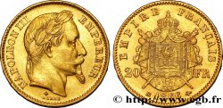 20 francs or Napoléon III, tête laurée 1866 Strasbourg F.532/14 TTB45 
