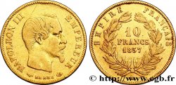 10 francs or Napoléon III, tête nue 1857 Paris F.506/4 TB30 
