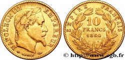 10 francs or Napoléon III, tête laurée, type définitif à grand 10 1864 Paris F.507A/6