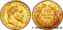 10 francs or Napoléon III, tête laurée, type définitif à grand 10 1865 Strasbourg F.507A/11