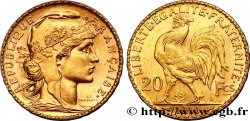 20 francs or Coq, Liberté Égalité Fraternité 1910 Paris F.535/4 SUP55 