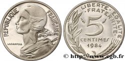 Piéfort argent de 5 centimes Marianne 1984 Pessac F.125/20P