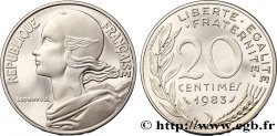 Piéfort argent de 20 centimes Marianne 1983 Pessac F.156/23P