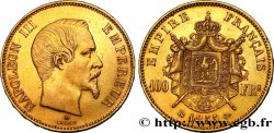 100 francs or Napoléon III, tête nue 1855 Strasbourg F.550/2 TTB45 
