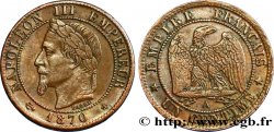 Un centime Napoléon III, tête laurée 1870 Paris F.103/8