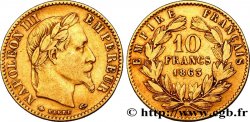 10 francs or Napoléon III, tête laurée 1863 Paris F.507A/3