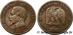 Deux centimes Napoléon III, tête nue 1853 Rouen F.107/2