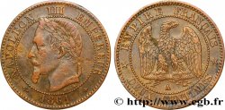 Deux centimes Napoléon III, tête laurée 1861 Paris F.108A/1