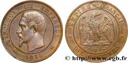 Dix centimes Napoléon III, tête nue 1854 Rouen F.133/11