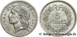 5 francs Lavrillier, aluminium, 9 ouvert 1945  F.339/3