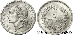 5 francs Lavrillier, aluminium, 9 ouvert 1945  F.339/3