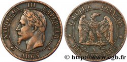 Dix centimes Napoléon III, tête laurée 1863 Paris F.134/10