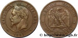 Dix centimes Napoléon III, tête laurée 1863 Strasbourg F.134/11