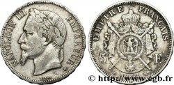 5 francs Napoléon III, tête laurée 1868 Strasbourg F.331/13