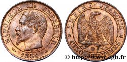 Cinq centimes Napoléon III, tête nue 1854 Strasbourg F.116/10