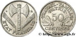 50 centimes Francisque, légère 1944 Beaumont-Le-Roger F.196/5