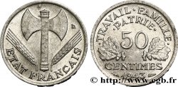 50 centimes Francisque, légère 1943  F.196/2