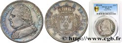 5 francs Louis XVIII, buste habillé 1814 Toulouse F.308/9 AU53 PCGS