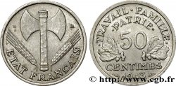 50 centimes Francisque, légère 1943 Beaumont-Le-Roger F.196/3