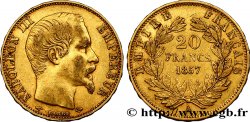 20 francs or Napoléon III, tête nue 1857 Paris F.531/12