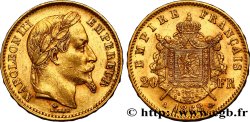 20 francs or Napoléon III, tête laurée 1868 Paris F.532/18