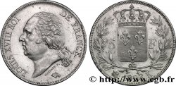 5 francs Louis XVIII, tête nue 1823 Bordeaux F.309/82