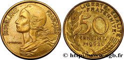 50 centimes Marianne, col à 4 plis 1962 Paris F.197/3