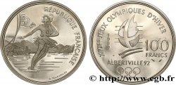 Belle Épreuve 100 francs - Patinage artistique / Lac du Bourget 1989 Paris F.1607 1 SUP60 