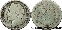 1 franc Napoléon III, tête laurée, grand BB 1867 Strasbourg F.215/8