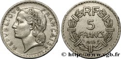 5 francs Lavrillier, nickel 1938  F.336/7