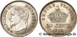 20 centimes Napoléon III, tête laurée, grand module 1868 Paris F.150/4 SUP 
