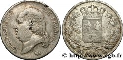 5 francs Louis XVIII, tête nue 1816 Toulouse F.309/9